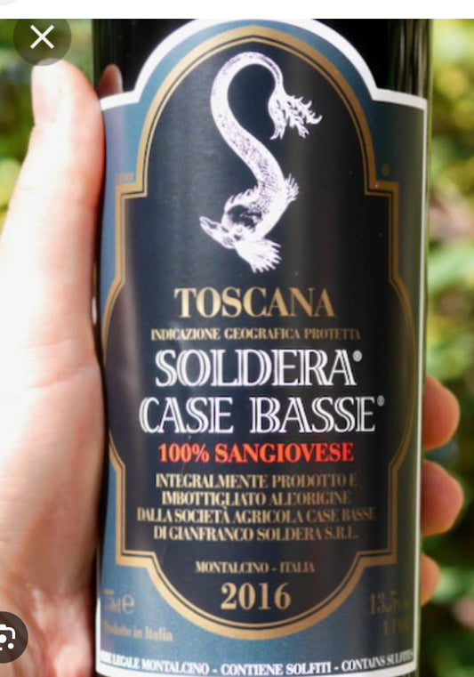 2016 Soldera Case Basse Sangiovese Toscana IGT $5500