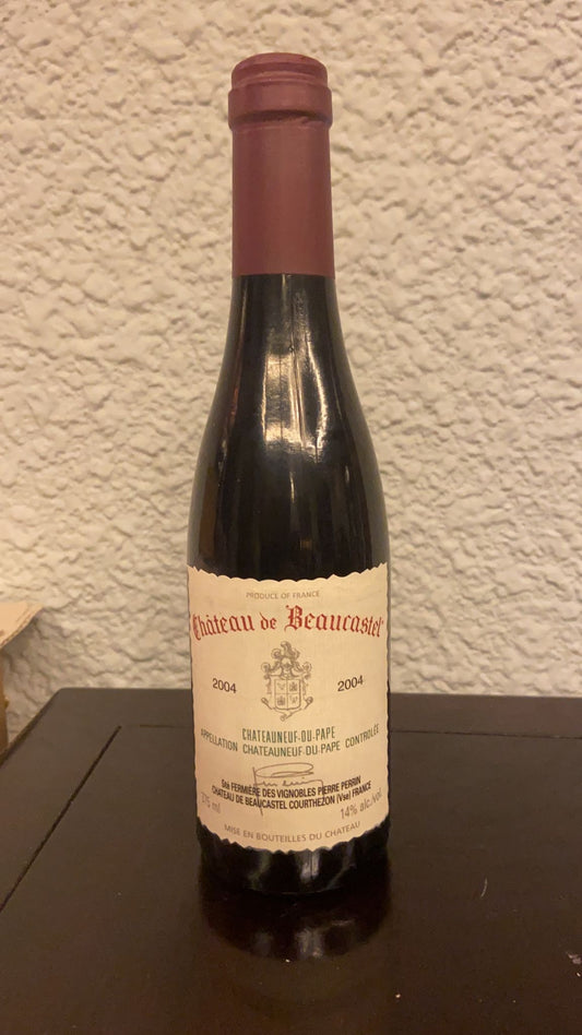 2004 Château de Beaucastel Châteauneuf-du-Pape Rhône 375ml WS96